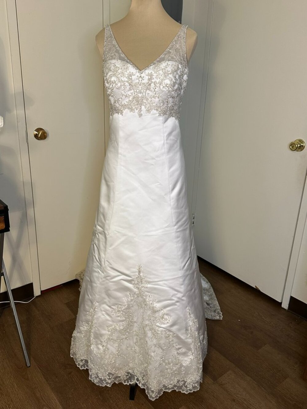 Mori Lee by Madeline Gardner Embellished V-Neck Wedding Gown